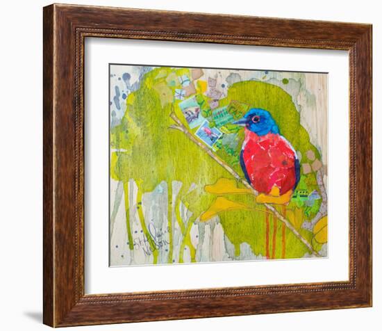 Painted Bunting-null-Framed Art Print