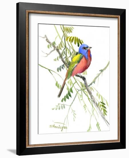 Painted Bunting-Suren Nersisyan-Framed Art Print