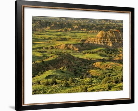 Painted Canyon after Storm in Theodore Roosevelt National Park, North Dakota, USA-Chuck Haney-Framed Photographic Print