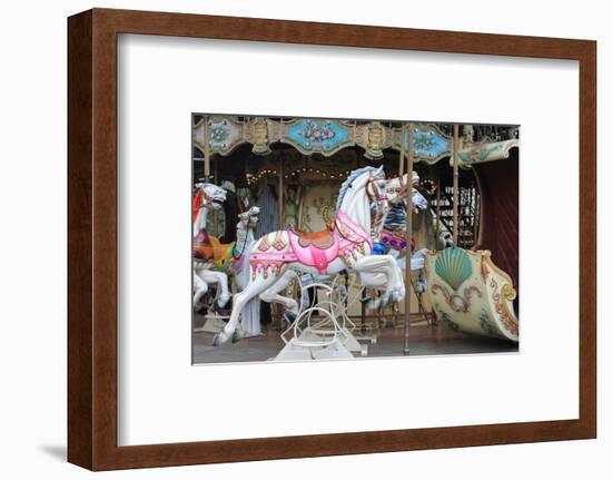 Painted Carousel Horses, Paris, France-John Cumbow-Framed Photographic Print