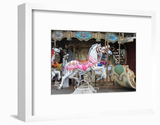 Painted Carousel Horses, Paris, France-John Cumbow-Framed Photographic Print