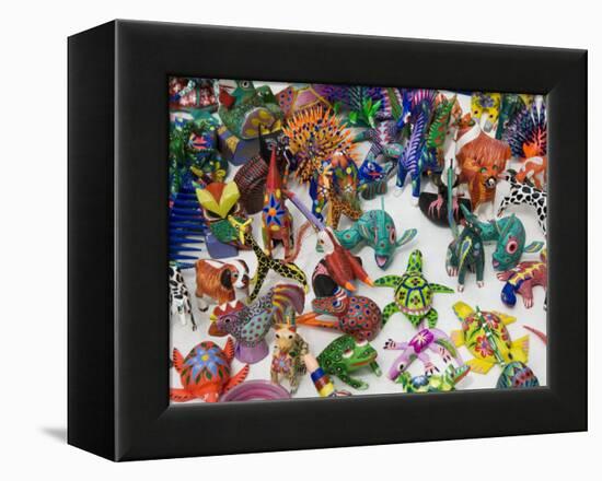 Painted Carved Wooden Animals, Oaxaca City, Oaxaca, Mexico, North America-R H Productions-Framed Premier Image Canvas