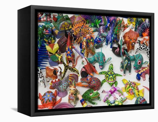 Painted Carved Wooden Animals, Oaxaca City, Oaxaca, Mexico, North America-R H Productions-Framed Premier Image Canvas