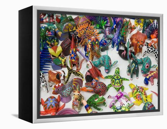 Painted Carved Wooden Animals, Oaxaca City, Oaxaca, Mexico, North America-R H Productions-Framed Premier Image Canvas