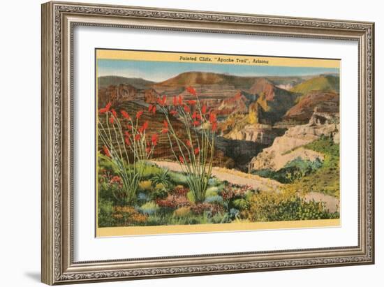 Painted Cliffs, Apache Trail, Arizona-null-Framed Premium Giclee Print