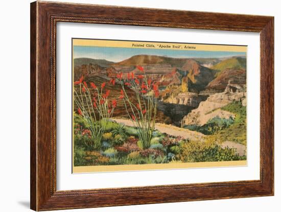 Painted Cliffs, Apache Trail, Arizona-null-Framed Premium Giclee Print