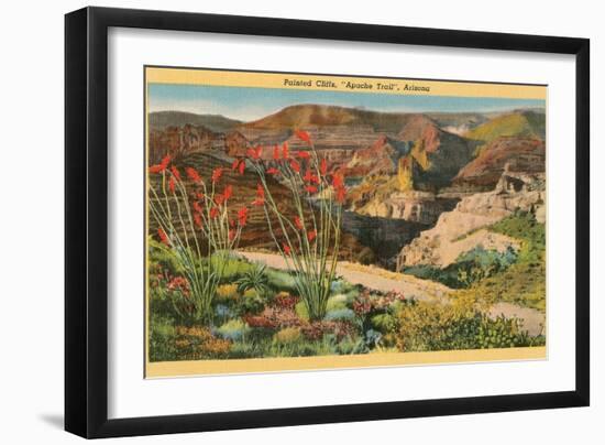 Painted Cliffs, Apache Trail, Arizona-null-Framed Premium Giclee Print