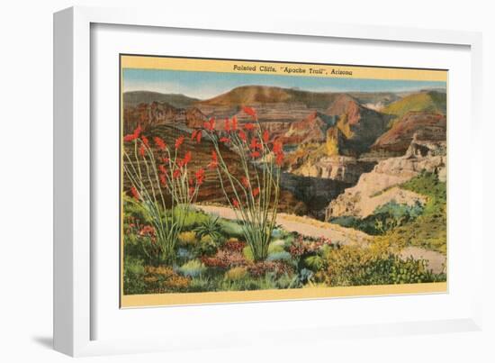 Painted Cliffs, Apache Trail, Arizona-null-Framed Premium Giclee Print