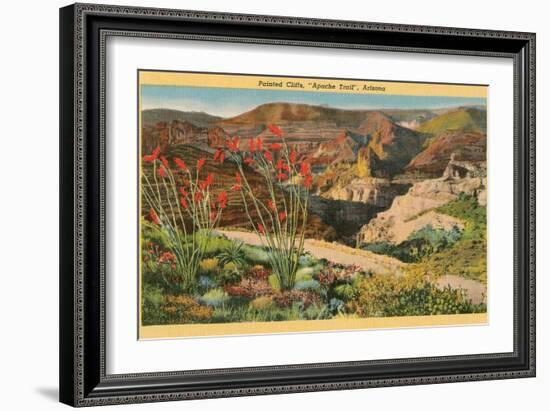 Painted Cliffs, Apache Trail, Arizona-null-Framed Premium Giclee Print