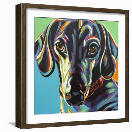 Painted Dachshund I-Carolee Vitaletti-Framed Art Print