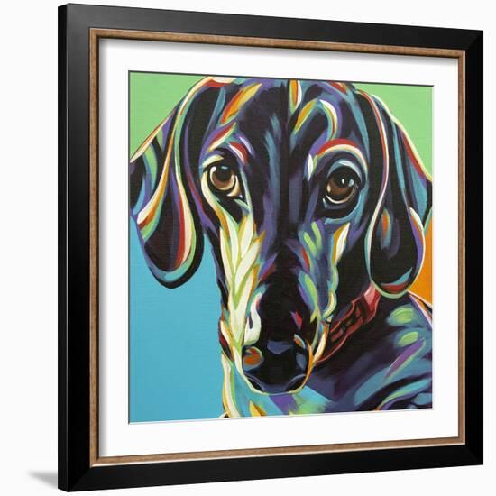 Painted Dachshund I-Carolee Vitaletti-Framed Art Print