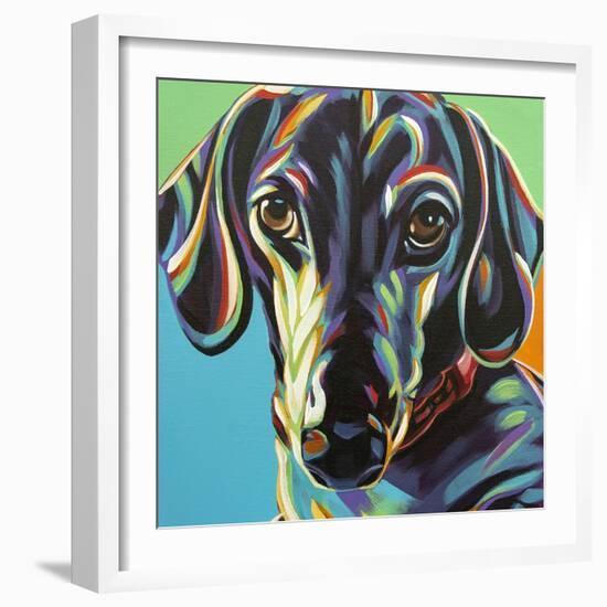 Painted Dachshund I-Carolee Vitaletti-Framed Art Print