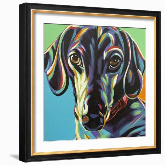 Painted Dachshund I-Carolee Vitaletti-Framed Art Print