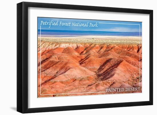 Painted Desert - Petrified Forest National Park-Lantern Press-Framed Art Print