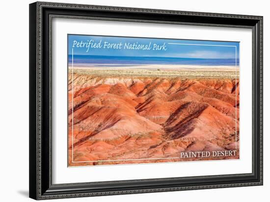 Painted Desert - Petrified Forest National Park-Lantern Press-Framed Art Print