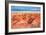 Painted Desert - Petrified Forest National Park-Lantern Press-Framed Premium Giclee Print