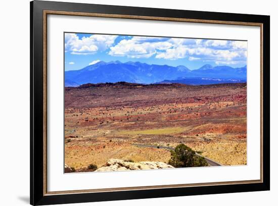 Painted Desert Yellow Grass Lands Orange Sandstone La Salle Mountains Arches National Park Moab Uta-BILLPERRY-Framed Photographic Print