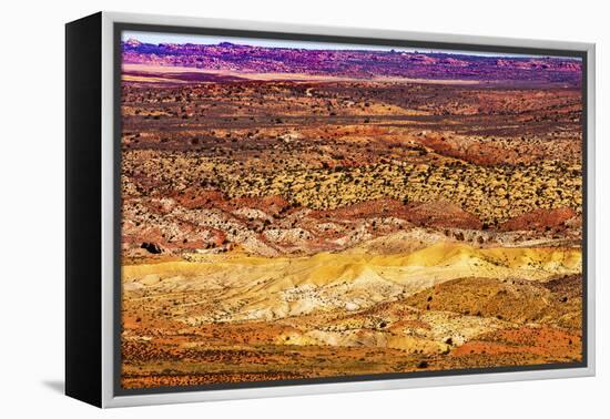 Painted Desert Yellow Grass Lands Orange Sandstone Red Fiery Furnace Arches National Park Moab Utah-BILLPERRY-Framed Premier Image Canvas