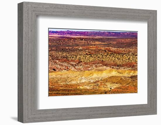 Painted Desert Yellow Grass Lands Orange Sandstone Red Fiery Furnace Arches National Park Moab Utah-BILLPERRY-Framed Photographic Print