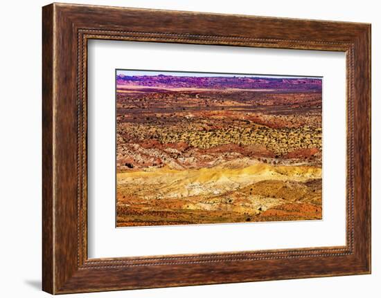 Painted Desert Yellow Grass Lands Orange Sandstone Red Fiery Furnace Arches National Park Moab Utah-BILLPERRY-Framed Photographic Print