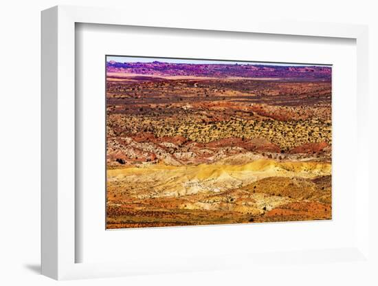 Painted Desert Yellow Grass Lands Orange Sandstone Red Fiery Furnace Arches National Park Moab Utah-BILLPERRY-Framed Photographic Print