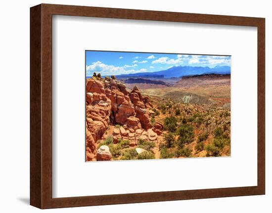 Painted Desert Yellow Grass Lands Orange Sandstone Red Fiery Furnace Arches National Park Moab Utah-BILLPERRY-Framed Photographic Print