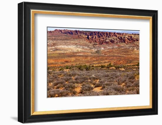 Painted Desert Yellow Grass Lands Orange Sandstone Red Fiery Furnace Arches National Park Moab Utah-BILLPERRY-Framed Photographic Print