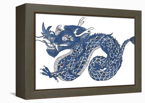 Painted Dragon-null-Framed Premier Image Canvas