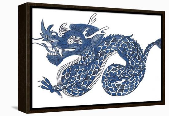 Painted Dragon-null-Framed Premier Image Canvas