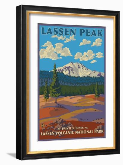 Painted Dunes Scene, Mount Lassen, California-Lantern Press-Framed Art Print
