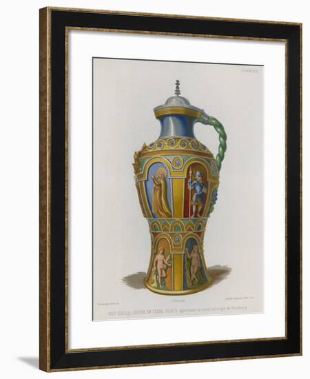 Painted Earthenware Jug-null-Framed Giclee Print