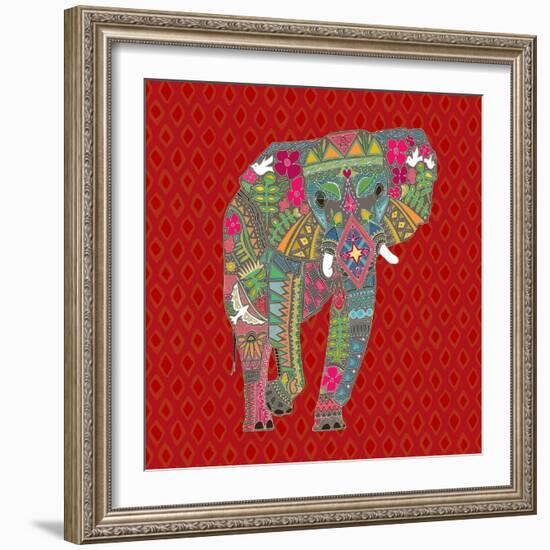 Painted Elephant Diamond-Sharon Turner-Framed Art Print