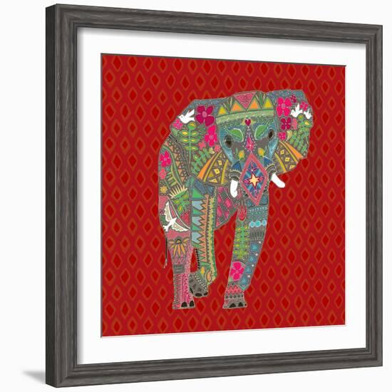Painted Elephant Diamond-Sharon Turner-Framed Art Print