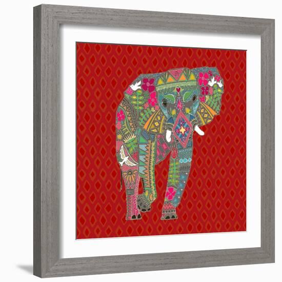 Painted Elephant Diamond-Sharon Turner-Framed Art Print