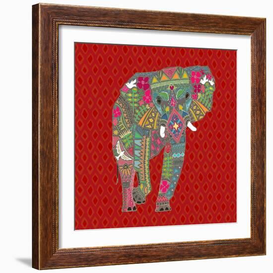 Painted Elephant Diamond-Sharon Turner-Framed Art Print