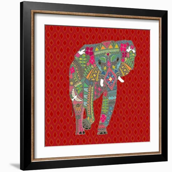 Painted Elephant Diamond-Sharon Turner-Framed Art Print