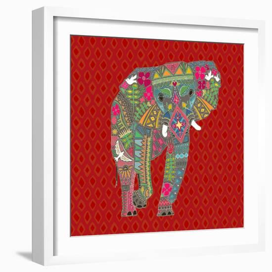 Painted Elephant Diamond-Sharon Turner-Framed Art Print