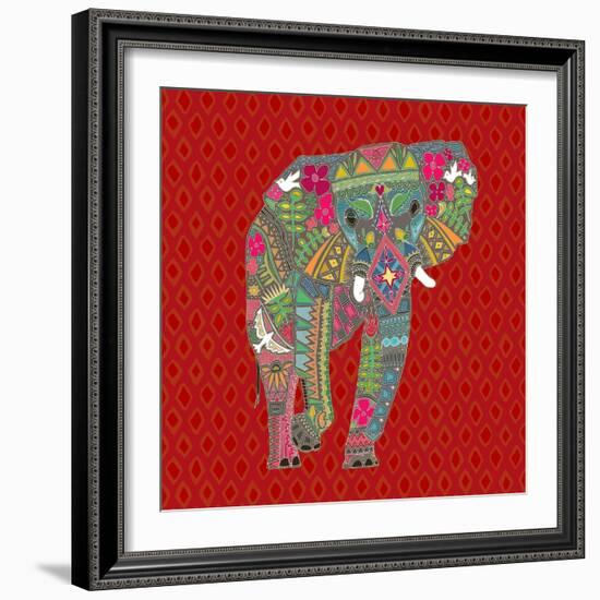 Painted Elephant Diamond-Sharon Turner-Framed Art Print