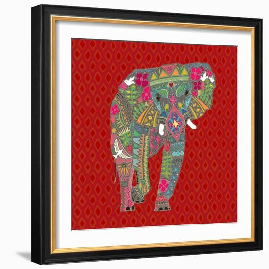 Painted Elephant Diamond-Sharon Turner-Framed Art Print