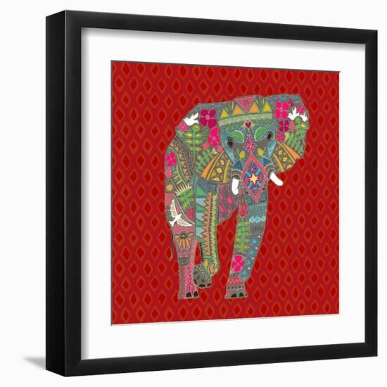 Painted Elephant Diamond-Sharon Turner-Framed Art Print