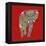 Painted Elephant Diamond-Sharon Turner-Framed Stretched Canvas