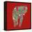 Painted Elephant Diamond-Sharon Turner-Framed Stretched Canvas