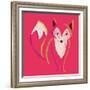 Painted Fox-null-Framed Giclee Print