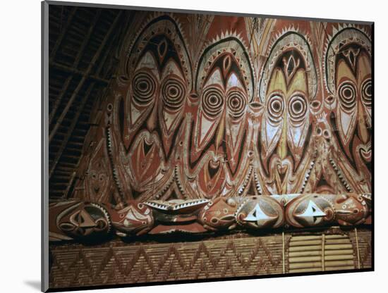 Painted gable-wall of a cult-house from New Guinea-Unknown-Mounted Photographic Print