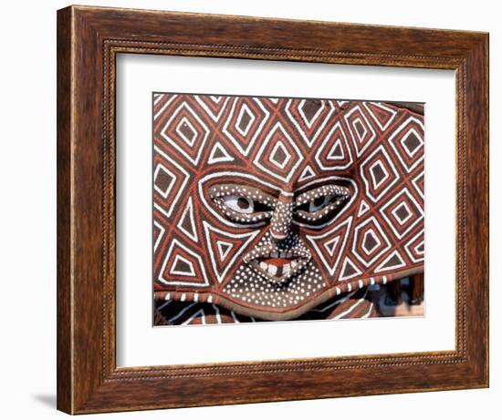 Painted Geometric Mask, Zimbabwe-Claudia Adams-Framed Photographic Print