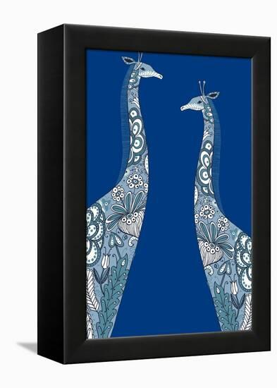 Painted Giraffes-null-Framed Premier Image Canvas