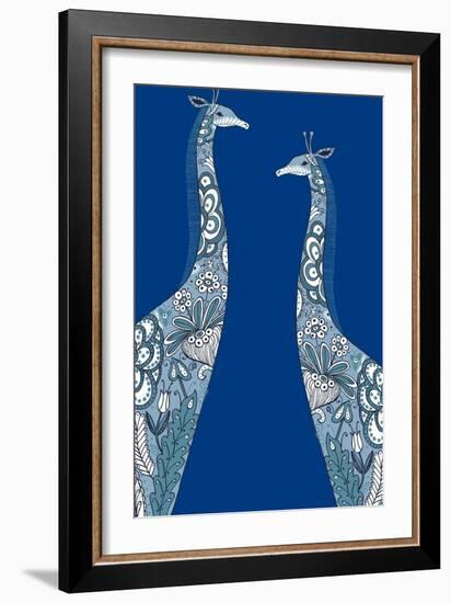 Painted Giraffes-null-Framed Giclee Print