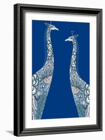 Painted Giraffes-null-Framed Giclee Print