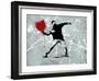 Painted heart Thrower-Banksy-Framed Giclee Print