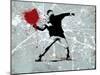 Painted heart Thrower-Banksy-Mounted Giclee Print